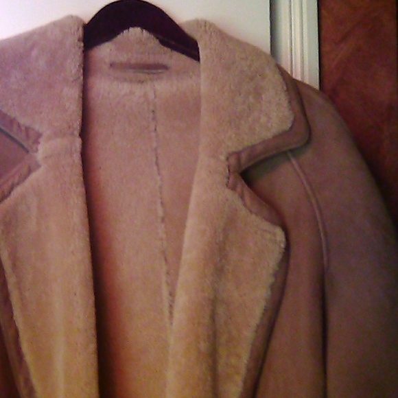 men's full length lamb shearling coat